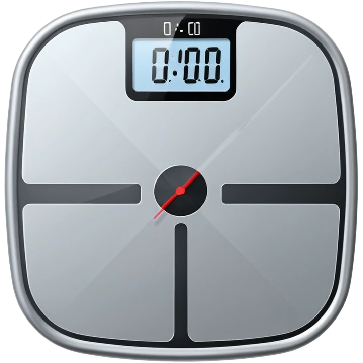 Digital weight scale with 0:00 on it emoji