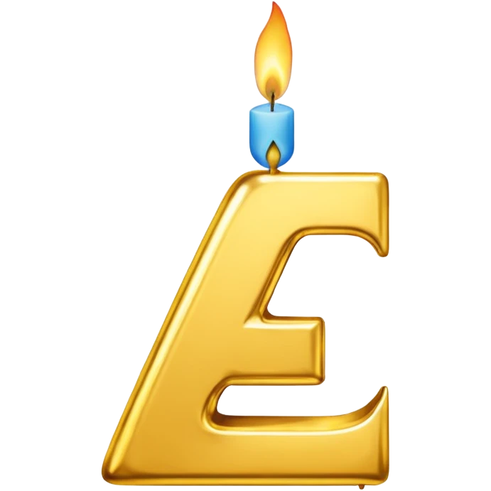 Letter € birthday candle  emoji