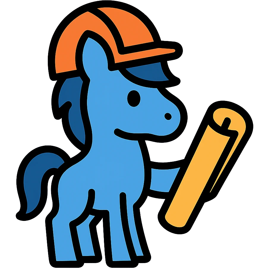blue pony architect emoji