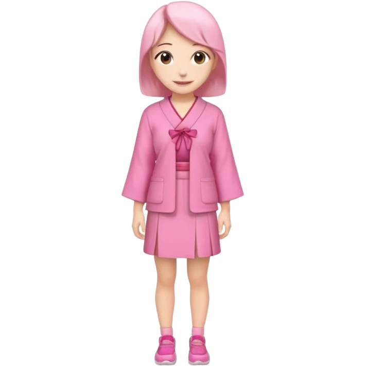  woman Japanese full body pink  emoji