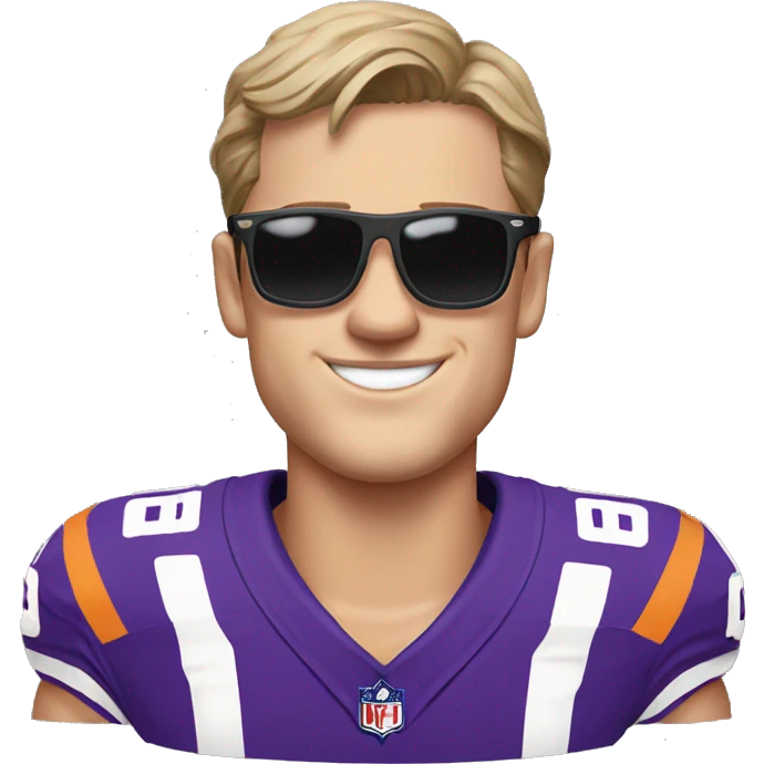 Joe burrow in sunglasses with jersey on emoji