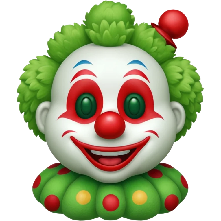 green plush toy clown emoji