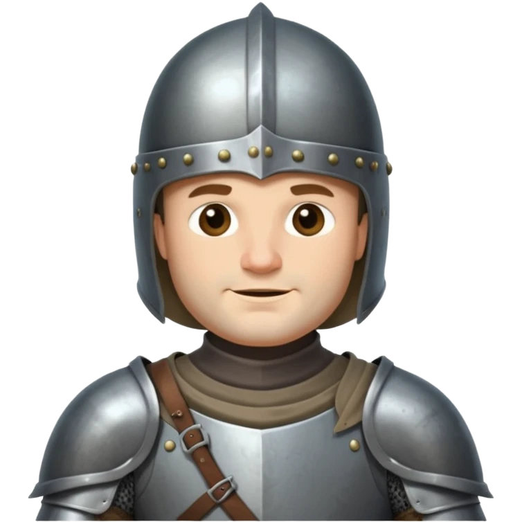 A medieval knight with a belly too big for his armor emoji