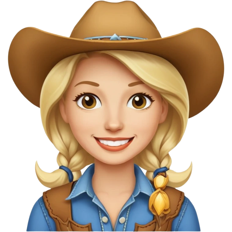 blonde cowgirl emoji