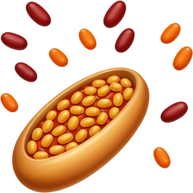 Make flying baked beans emoji