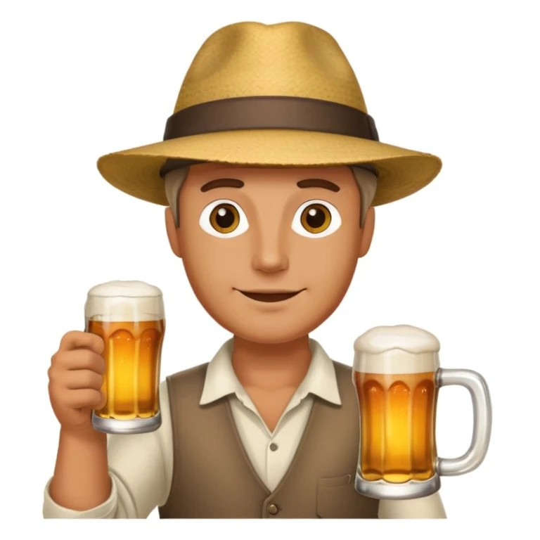 man and beer emoji