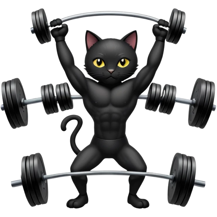 Black cat gym emoji