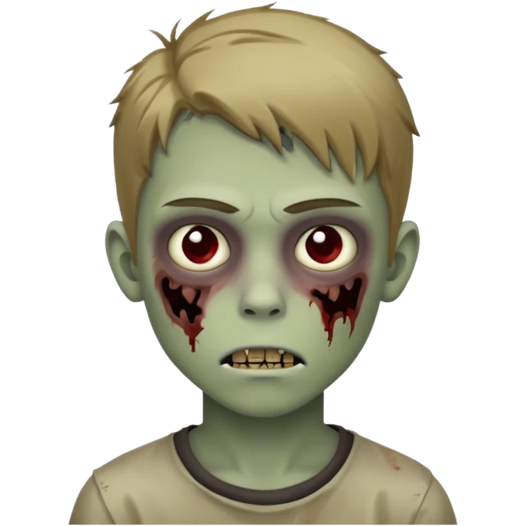 boy zombie teen with dark blonde hair emoji