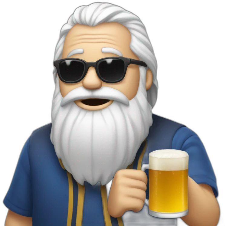 Olentzero drinking Beer emoji