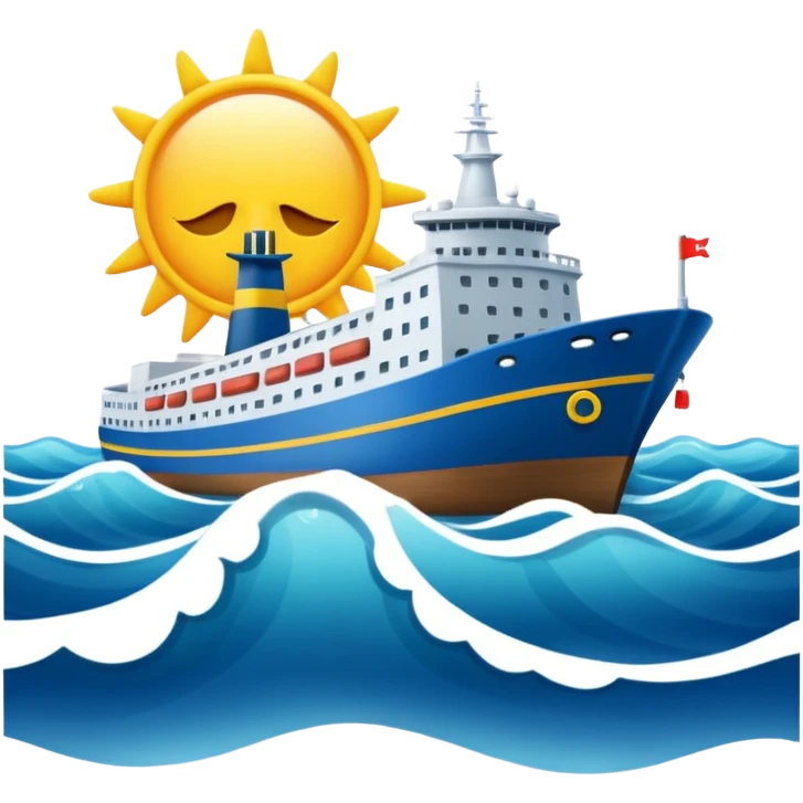Sole più nave emoji