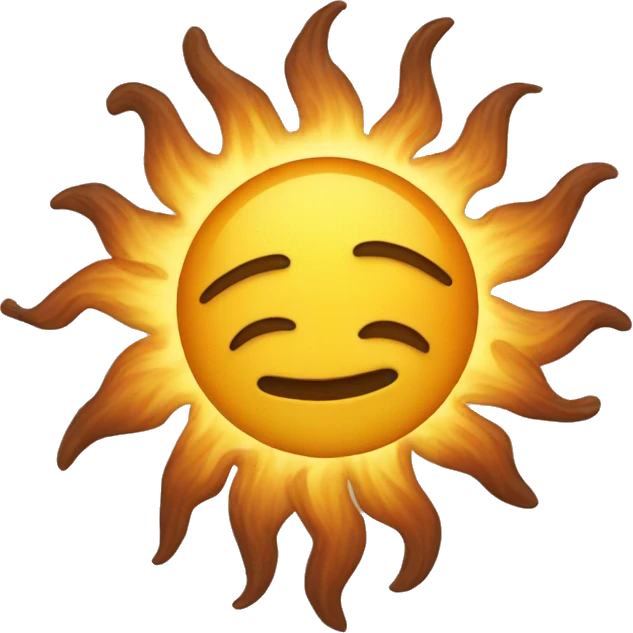 a sun disguised as a fall emoji