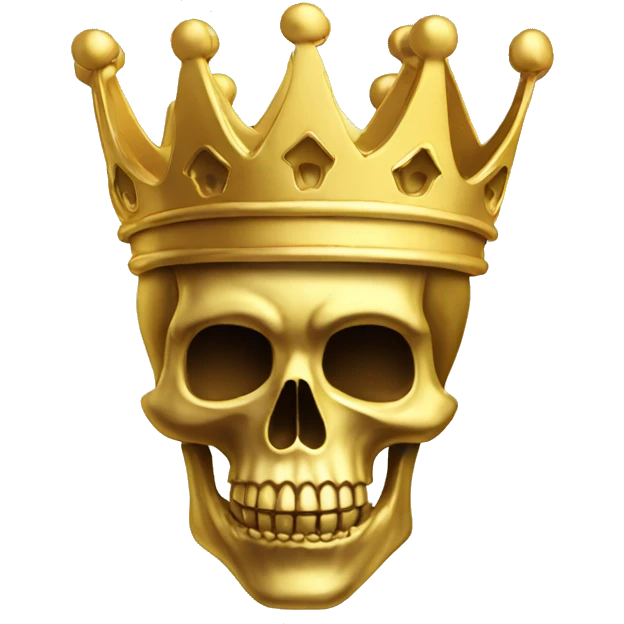 Golden Skull Coin wih crown emoji