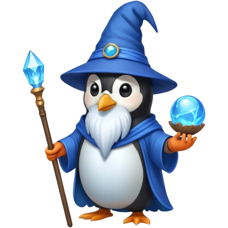 Penguin Wizard emoji