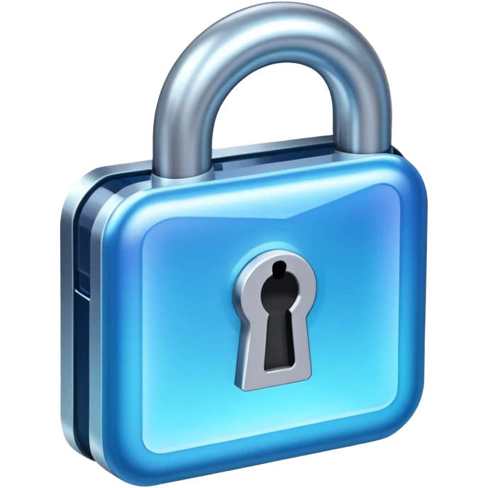 Holographic blue lock emoji