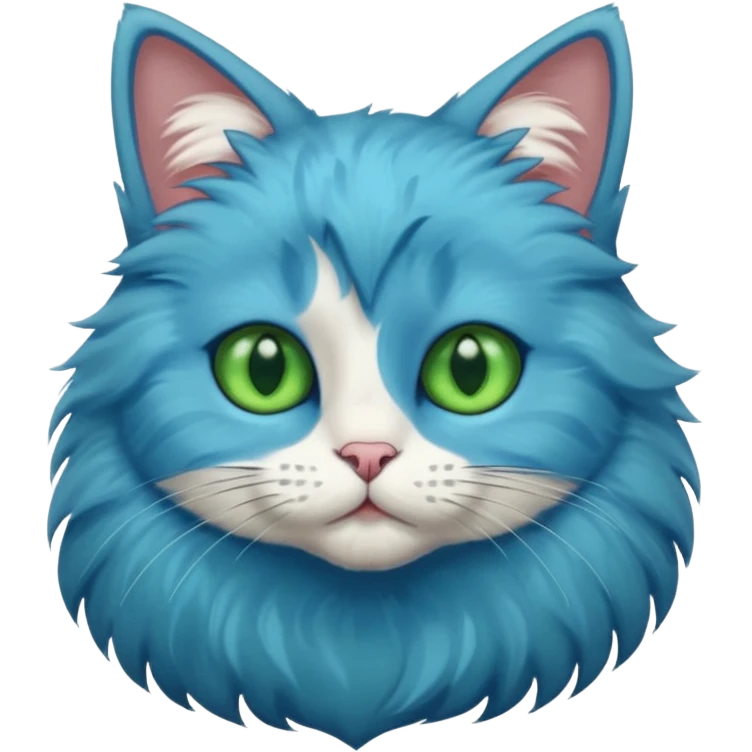Cat blue emoji