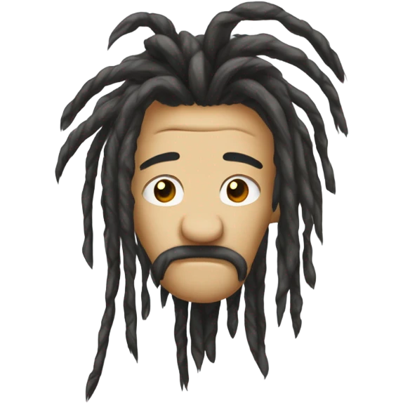 Very sad dreadlocks emoji