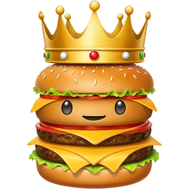 Emoji burger yang ada mahkotanya  emoji