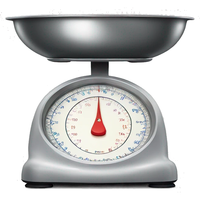 Realistic kitchen scale emoji