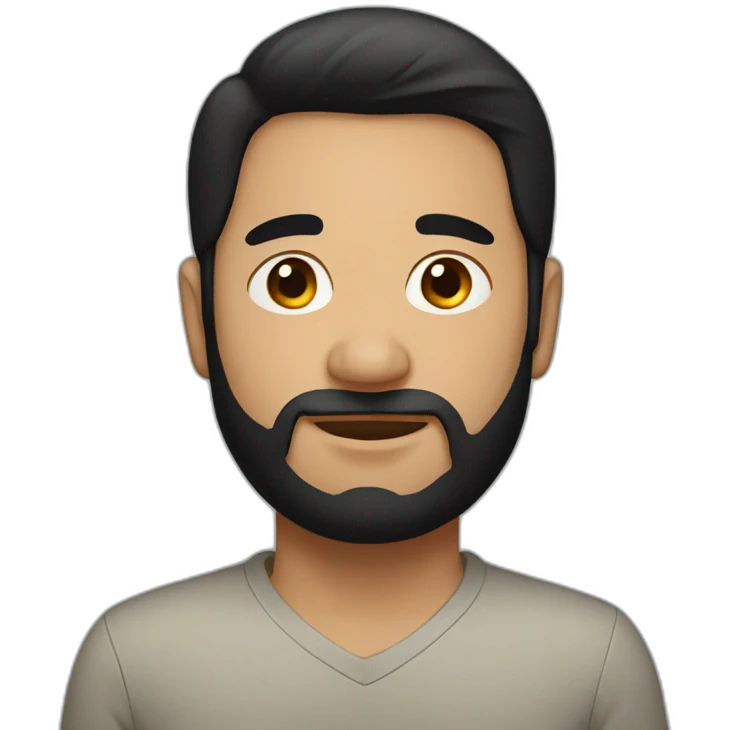 Pregnant man with black hair emoji