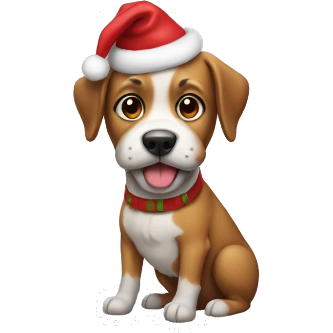 dog santa emoji