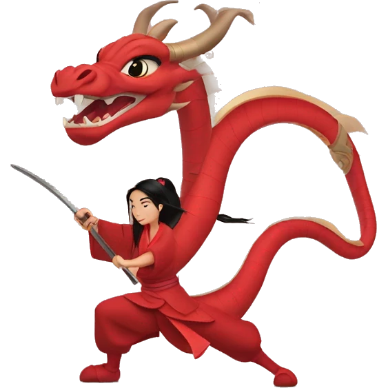 Mulan and mushu emoji