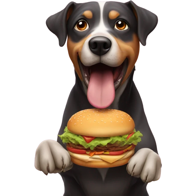 john wicks dog eating a burger emoji