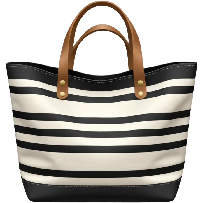 Black and white striped bag emoji