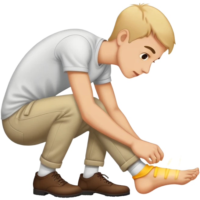Guy sniffing foot  emoji