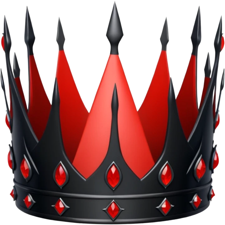 Black and red gothic thorny crown  emoji