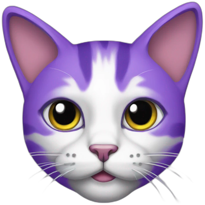 Purple cat twitch streamer emoji