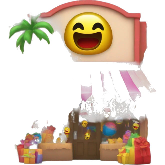 Piñata store with big piñata on top emoji