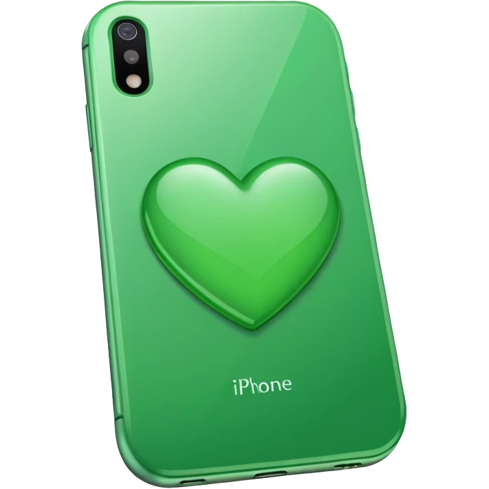 green iphone heart emoji