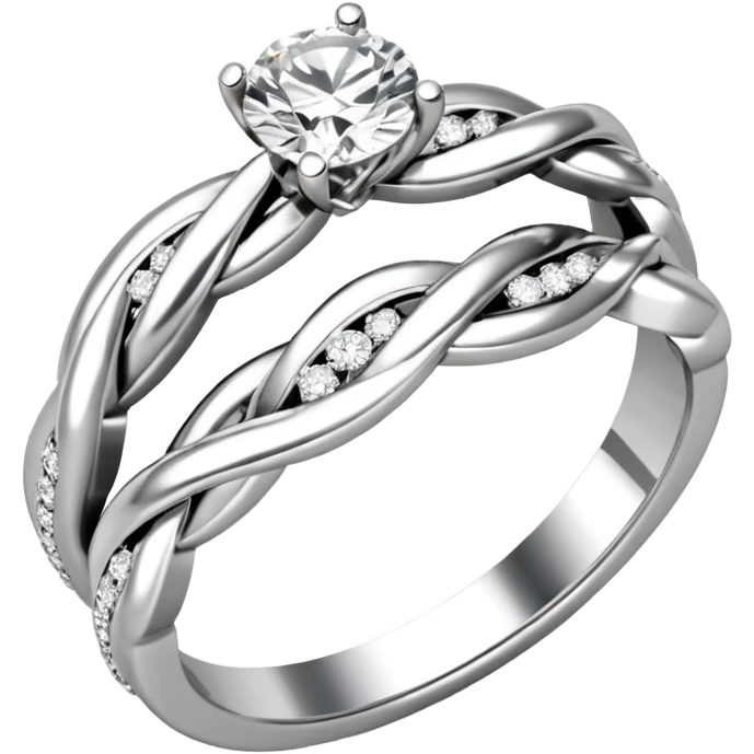 Diamond ring 💍 2 rings  twist with each other like engagement rings for man and women emoji