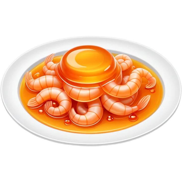 Fujian Tǔsǔndòng jelly-like seafood with sauce, simplified emoji style with bold outlines and bright colors, cartoon style transparent worm jelly specialty emoji