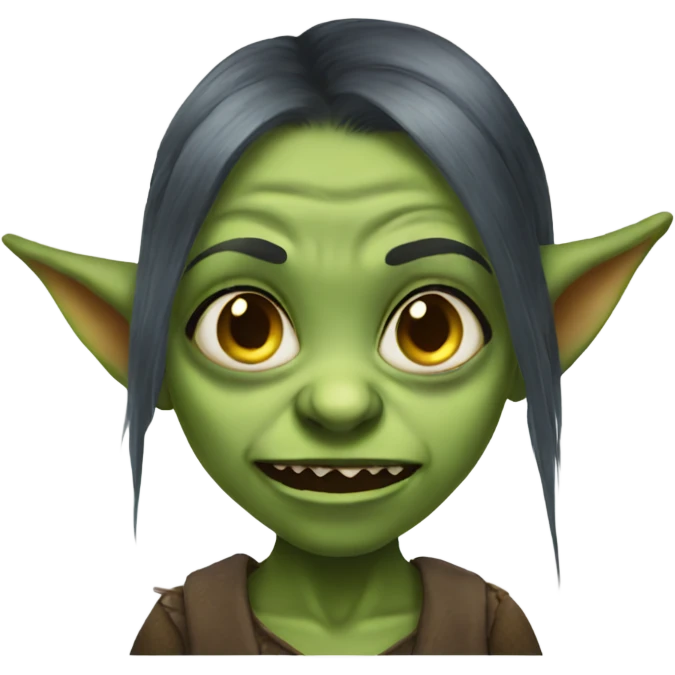 Ugly goblin girl emoji