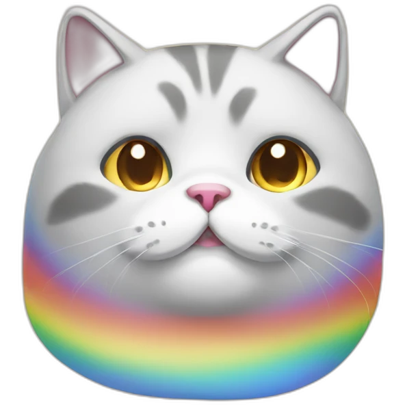 rainbow obese cat emoji