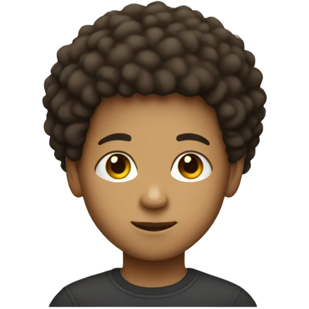 Light skin boy with short afro  emoji