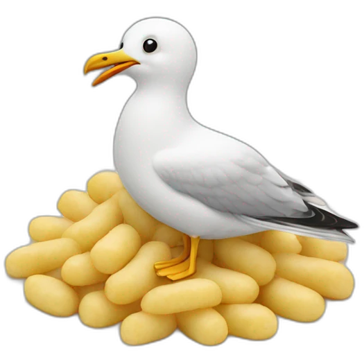 seagull gnocchi emoji