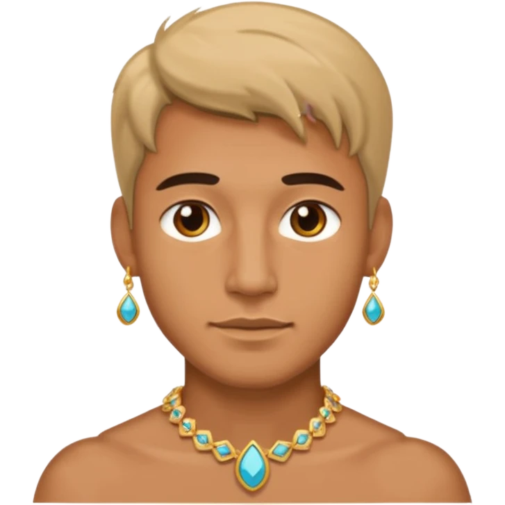 male portrait with jewelry emoji