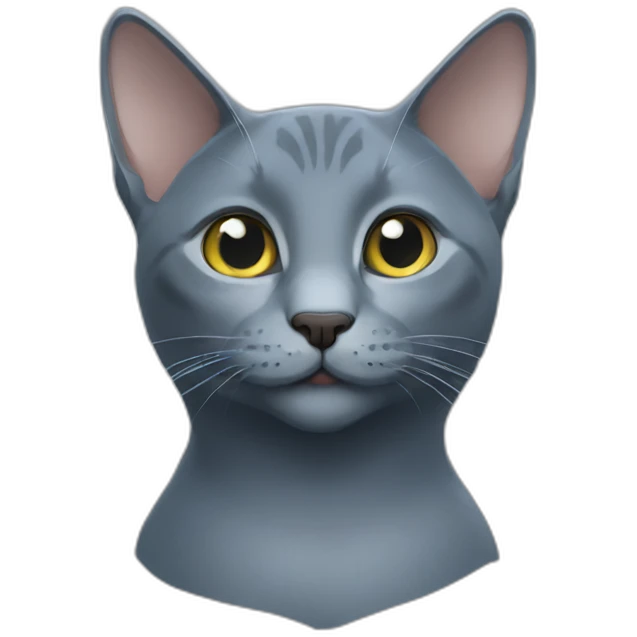 russian blue cat emoji