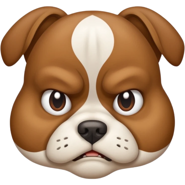 Grumpy dog emoji