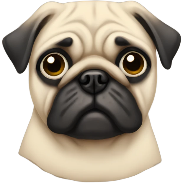Sad pug emoji