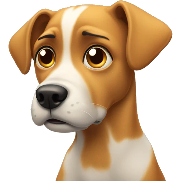 the dog is perplexed emoji