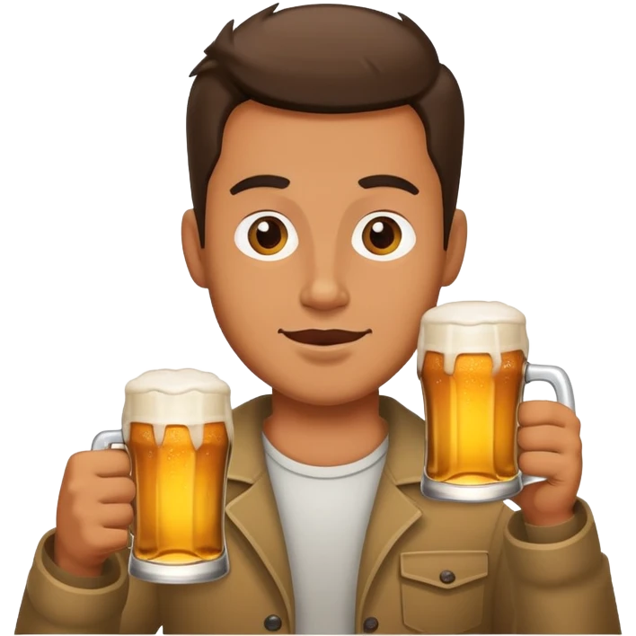 Man drinking a beer emoji