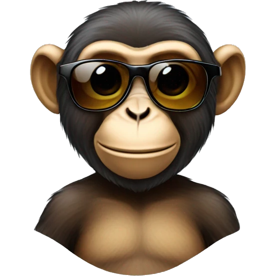 Monkey with sunglasses emoji
