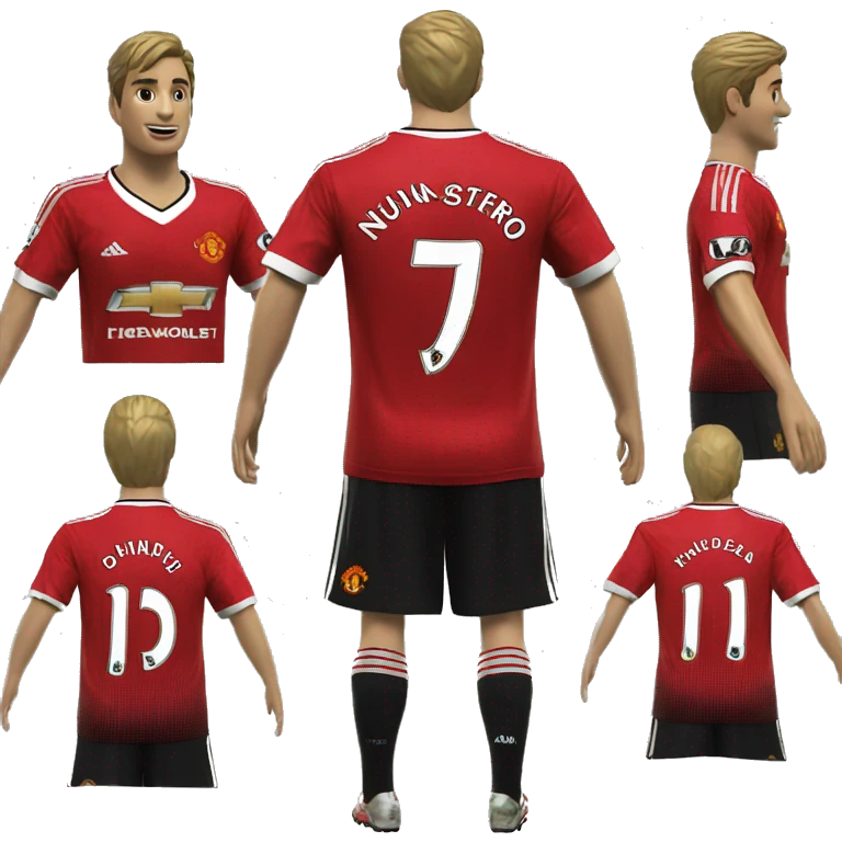 Camiseta nunero 7 manchester united 2008 emoji