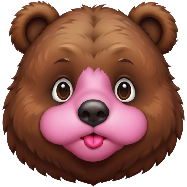 bear kissing with lips emoji