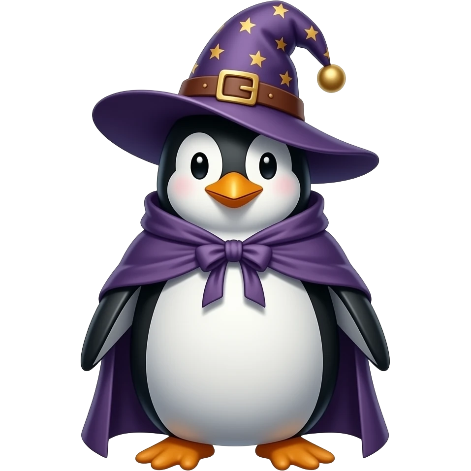 Penguin Wizard emoji