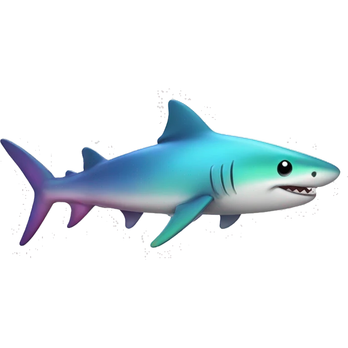 smiling rainbow shark emoji