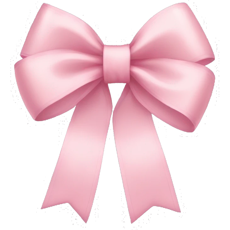 light pink ribbon bow emoji